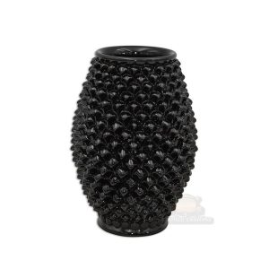 Vaso pigna botte h 25 black line