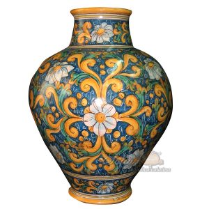 Vaso boccia h 35 decoro riccioli