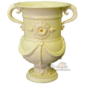 Vaso monumentale h 31 avorio s/invecchiamento