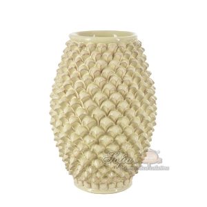 Vaso pigna botte h 25 avorio