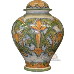 Potiche h 35 linea floreale