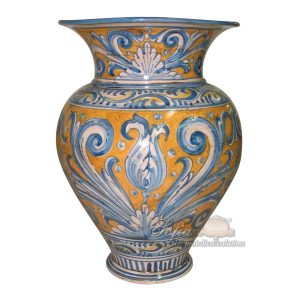 Vaso collo alto h 30 fondo arancio