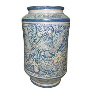 Vaso a cilindro h 28 linea masha mono blu