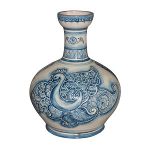 Vaso portafiori a imbuto h 27 masha mono blu