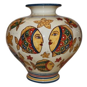 Vaso Palla h 35 decoro pesci