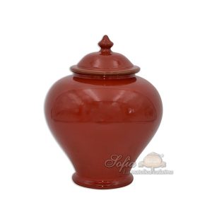 Potiche h 25 rosso fuoco