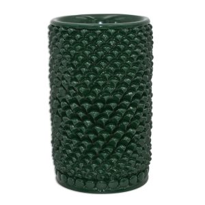 Vaso pigna cilindro h 35 verde antico