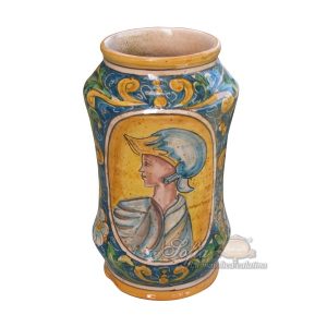Vaso albarello h 20 ornato calatino c/figurato