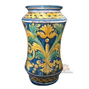 Vaso albarello h 40 ornato calatino