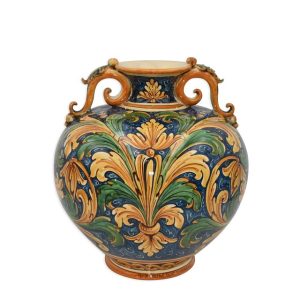 Vaso palla c/manici h 32 ornato calatino