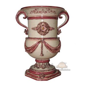 Vaso monuentale h 45 plastico sofia mono bordeaux