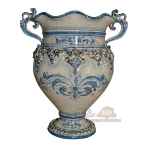 Vaso smerlato h 30 plastico sofia mono blu