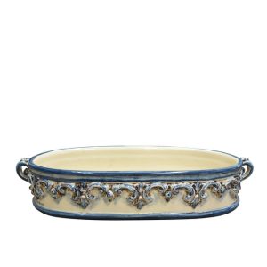 Cassetta ovale bassa 35x8 plastico sofia mono blu