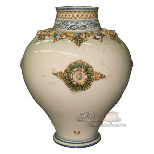 Vaso boccia h 35 plastico sofia tricolore