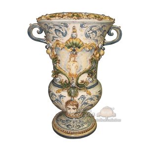 Vaso aquila h 50 c/greca rilievo plastico sofia tricolore San Sebastiano