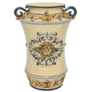 Vaso albarello h 35 c/manici plastico sofia tricolore