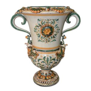 Vaso aquila h 50 plastico sofia verde/arancio