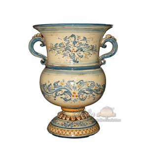 Vaso portaspumante h 27 s. d'arte blu/arancio