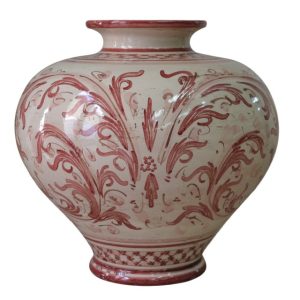 Vaso palla h 25 s. d'arte mono bordeaux