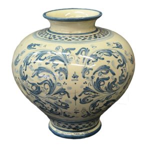 Vaso palla h 25 s. d'arte mono blu