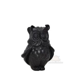 Gufo h 15 black line opaco - Bomboniera