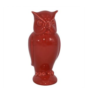 Gufo anacleto h 28 rosso fuoco