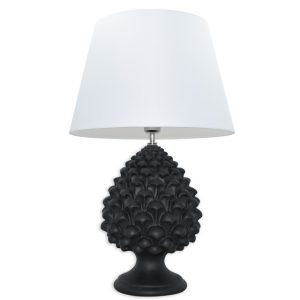 Lume Pigna semilavorata memo h 15 black line opaco (h36 c/paralume Ø20)