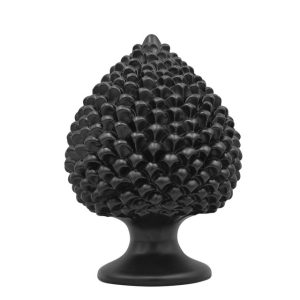 Applique a pigna artigianale h 25 black line opaco