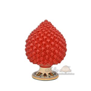 Pigna artigianale h 25 decoro sicily rossa