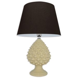 Lume Pigna semilavorata memo h 25 linea avorio (h52 c/paralume Ø30)