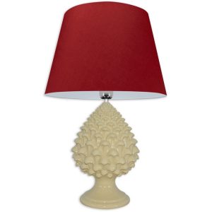 Lume Pigna semilavorata memo h 30 linea avorio (h60 c/paralume Ø35)