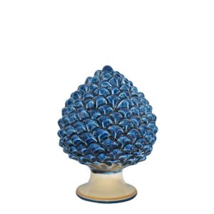 Pigna artigianale h 20 blu/arancio
