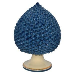 Pigna artigianale h 30 blu/arancio