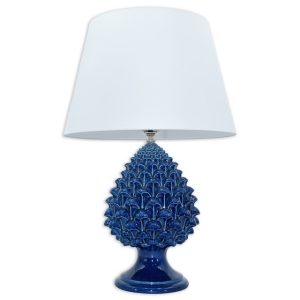 Lume Pigna semilavorata memo h 15 blu intenso (h36 c/paralume Ø20)