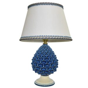 Lume Pigna semilavorata memo h 30 mono blu (h60 c/paralume Ø35)
