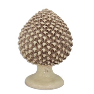 Pigna artigianale h 40 madreperla antichizzato