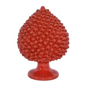 Pigna artigianale h 35 rosso fuoco