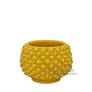 Vaso mezza pigna s/piede Ø 15 senape