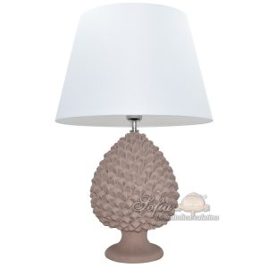 Lume pigna artigianale h 25 tortora opaco (h47 c/paralume Ø30)