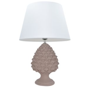 Lume Pigna semilavorata memo h 35 tortora opaco (h68 c/paralume Ø40)