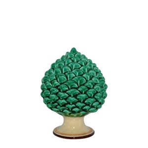 Pigna artigianale h 15 verde/arancio