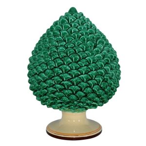 Pigna artigianale h 40 verde/arancio