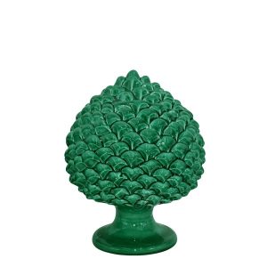 Pigna artigianale h 20 verde smeraldo