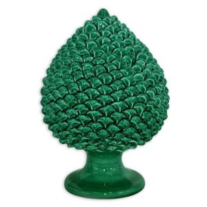 Pigna artigianale h 40 verde smeraldo