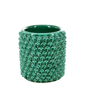 Cilindro a pigna h 14 verde smeraldo