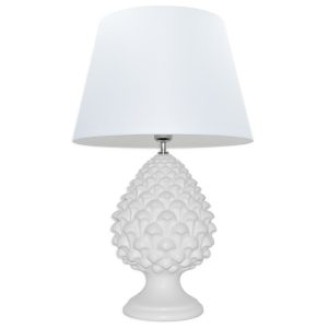 Lume Pigna semilavorata memo h 15 white line opaco (h36 c/paralume Ø20)