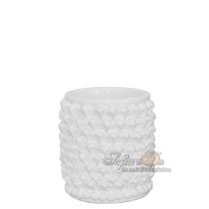 Cilindro a pigna h 10 white line - Bomboniera