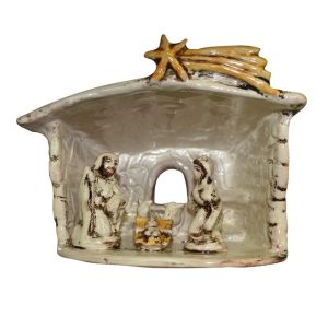Natività grotta media finestra 17x11 linea avorio