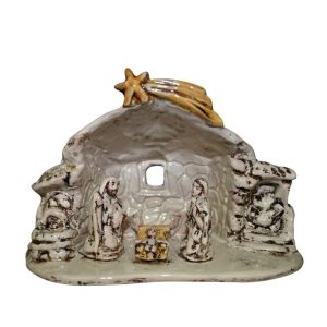 Natività grotta grande finestra 20x13 avorio