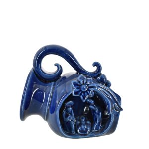 Natività mini giara h 10 blu intenso - Bomboniera